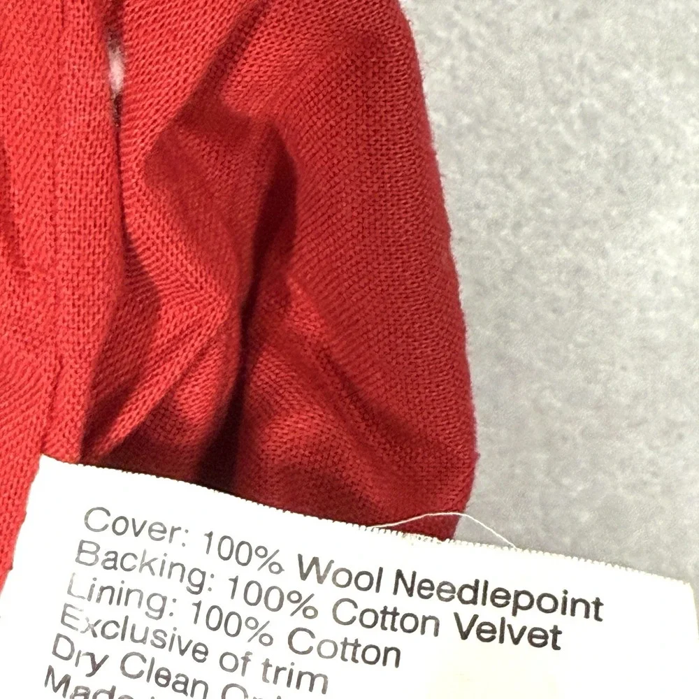 Vintage Christmas‎ Stocking Needlepoint Frosty Snowman Teddy Bear Wool Velvet